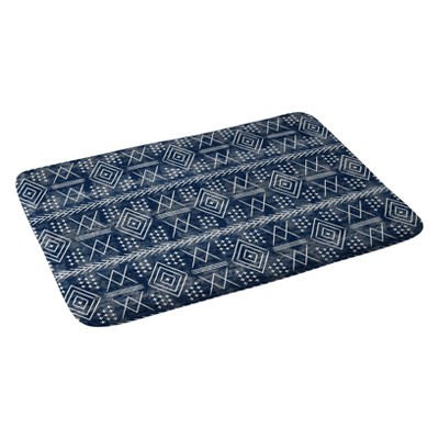 24"x36" Little Arrow Design Co Vintage Moroccan Bath Mat Blue - Deny Designs