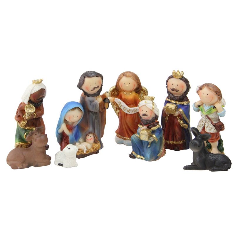 Northlight 9-Piece Durable Children's First Religious Christmas Nativity Gift Set, 1 of 3