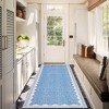 Washable Modern Bordered Rug Non Slip Low Pile Rug Soft Contemporary Throw Floor Cover Foldable Indoor Carpet for Living Room Bedroom Nursery - 2 of 4