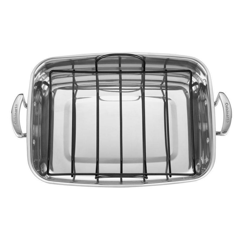 Cuisinart Classic 15&#34; Stainless Steel Roaster with Non-Stick Rack - 83117-15NSR, 4 of 8