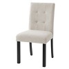 Set of 4 Modern Upholstered Dining Chairs with Wood Legs, Linen Fabric Accent Side Chairs for Kitchen, Dining Room, Living Room-Panipeachy - 3 of 4