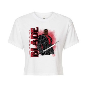 Women's - Marvel - Blade With Logo Cropped Graphic T-Shirt - 1 of 4