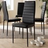 Set of 4 Armand Modern and Contemporary Faux Leather Upholstered Dining Chairs - Baxton Studio - 3 of 4