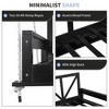 NAYSAYE Patio Swing Acacia Wood Twin Size Porch Swing Bed Durable Minimalist Design for Outdoor Use, Black, 88"*25"*4.8" - 4 of 4