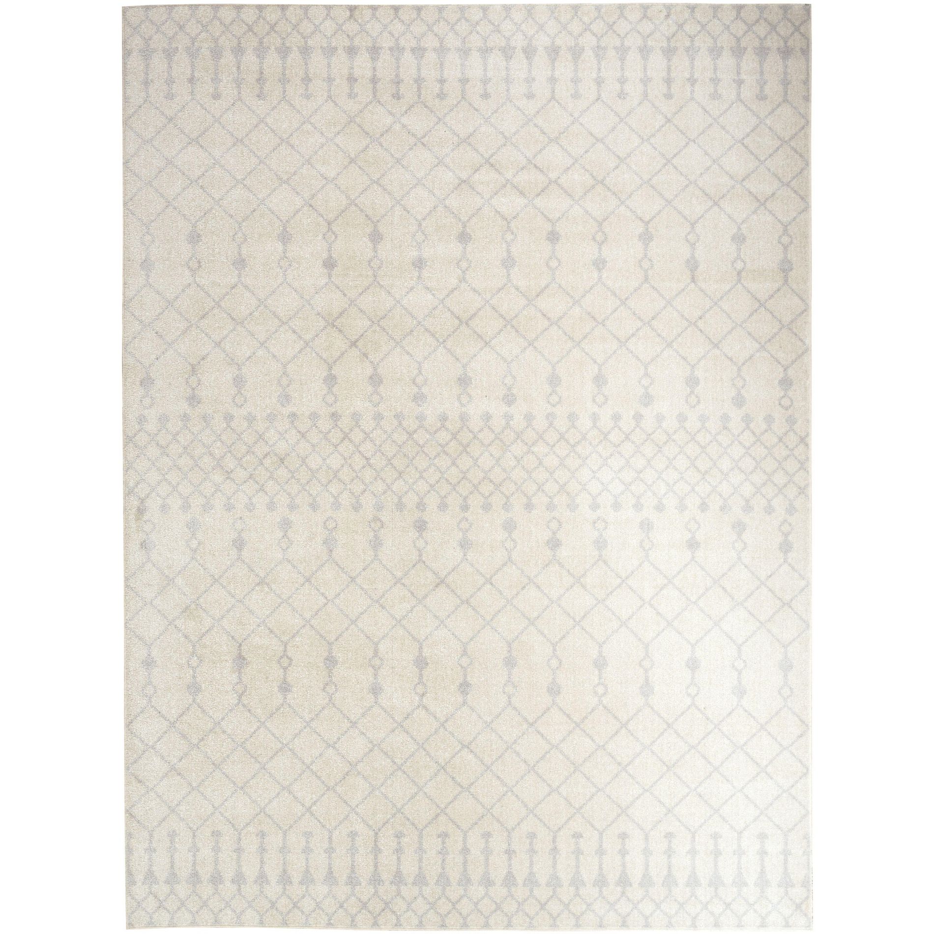 Nourison Astra Machine Washable 4' x 6' Ivory Bohemian Indoor Flatweave Rug