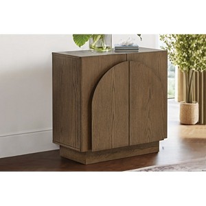 ORRD Mid-Century Modern Sideboard Buffet with Arched Cabinet Doors, Brown Wood Credenza for Living Room, Dining Room & Kitchen Storage - 1 of 4