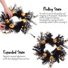 18 Inch Halloween Wreath for Front Door, Pumpkin Wreath Halloween Decorations - 3 of 4