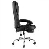 Elama High Back Adjustable Faux Leather Office Chair in Black with Adjustable Footrest - 2 of 4