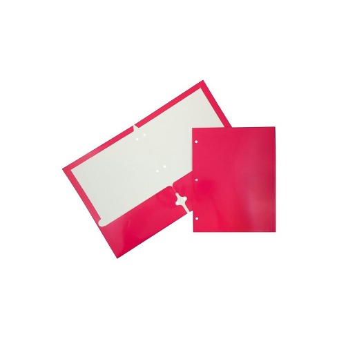 Jam Paper Plastic Two-pocket School Pop Folders W/metal Prongs Fastener  Clasps 382ecblb : Target