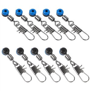 Unique Bargains Saltwater Freshwater Fishing Plastic Metal Swivels 10 Pcs - 1 of 4