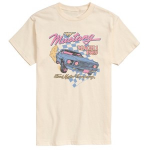 Men's - Ford - Vintage Mustang Mach 1 1969 Checker Short Sleeve Graphic T-Shirt - 1 of 4