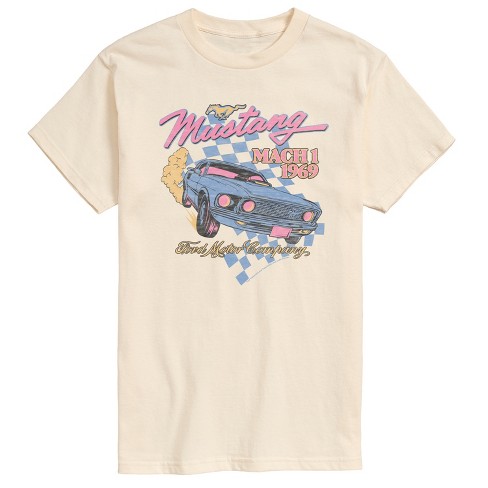 Men's Ford Vintage Mustang Mach 1 1969 Checker Short Sleeve Graphic T ...