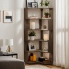 Hommoo 6-Tier Corner Bookshelf, 64.96" Corner Bookcase with Anti-Drop Panel - 3 of 4