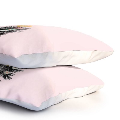 Deny Designs Queen Showmemars Retro Christmas Tree 2 Polyester Comforter and Pillow Shams Black: Holiday Bedding Set, 300 Thread Count — фото 6