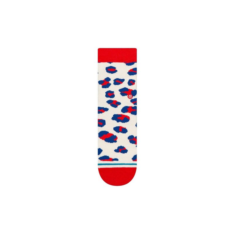 Stance Kids&#39; Leopard Printed Crew Socks - Red L, 5 of 12
