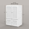 Munora Portable Wardrobe, Foldable Clothes Storage Organizer with 6 Compartments, Magnetic Doors, Easy Assembly, White - 3 of 4