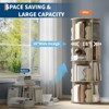 4 Tier Rotating Bookshelf Tower, 360°Revolving Bookcase, Vertical Floor Standing Display Rack, Narrow Bookshelf for Bedroom Living Room - 4 of 4