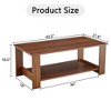 CENGHU Modern Practical Walnut Textured Coffee Table, Double Layered Tea Table with MDF, End Table, Side Table for Living Room, Dining Room, Bedroom - 4 of 4