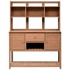 YOOCOZZ Fir Wood Outdoor Potting Bench, Garden Work Table with Hutch, Drawer and Adjustable Shelves - 2 of 4