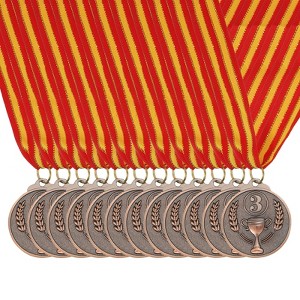 Unique Bargains Games Sports Competitions Zinc Alloy Embossed Design Award Medals 12 Pcs - 1 of 4