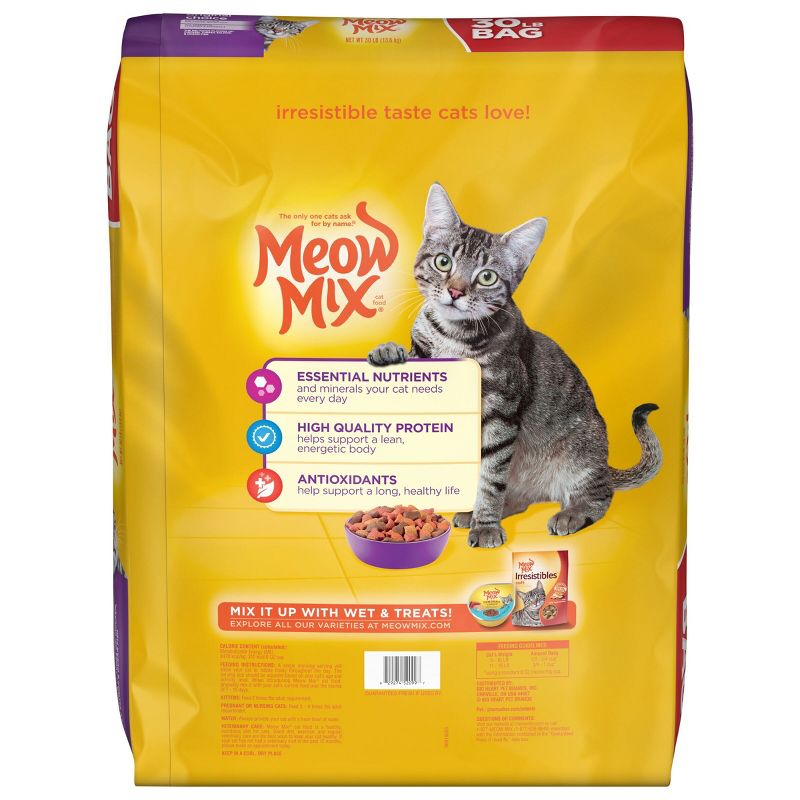 Meow Mix Original Choice with Flavors of Chicken, Turkey, Salmon & Ocean Fish Adult Complete & Balanced Dry Cat Food, 3 of 6