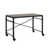 HomeRoots 47" Brown and Black Writing Desk - 4 of 4