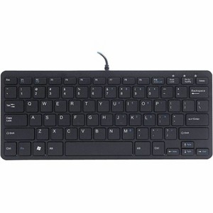 R-Go RGOECQYBL Compact USB Wired Qwerty Keyboard - Black - 1 of 2