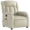 vidaXL Cream Faux Leather Massage Recliner Chair-Ergonomic Manual Reclining Lounge Chair for Elderly-6-point Vibrating Armchair - 3 of 4