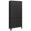 vidaXL Industrial Bookshelf in Anthracite Steel – Freestanding Storage Solution with Shelves and Doors for Home and Office Use. - 4 of 4