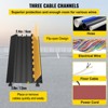 VEVOR Rubber Cable Guard, 3-Channel, 2 x 2.3 in - Durable Cord Protection Ramp for Driveways, 6600 lbs Capacity, Black&Yellow - 4 of 4