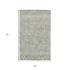 Gray Ivory And Black Wool Argyle Hand Hooked Area Rug - 3 of 4