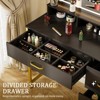 COMHOMA Vanity Desk with Mirror and Lights, Makeup Vanity Table with Large HD Mirror, 4 Drawers & Storage Shelves - 4 of 4
