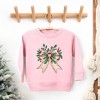 The Juniper Shop Holly Leaves Coquette Youth Ultra-Soft Graphic Sweatshirt - 2 of 3