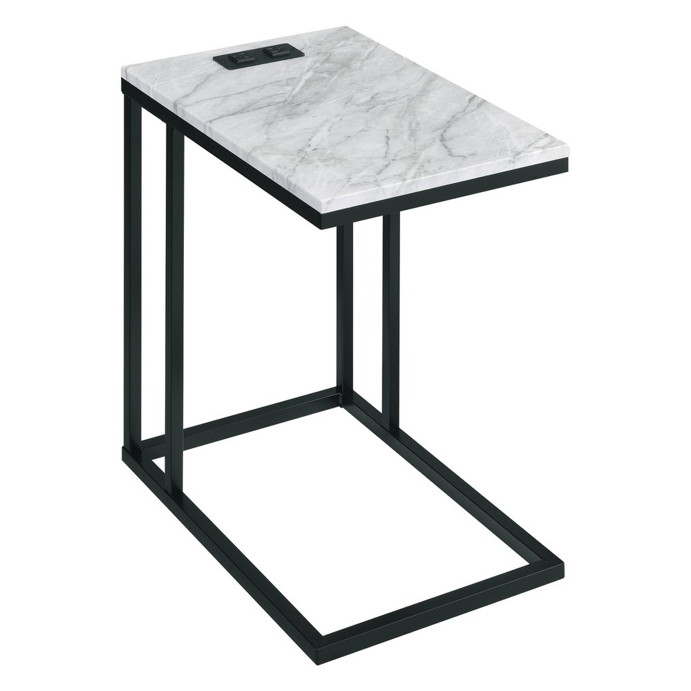 Best Selling Norwich C Table With Power Port Black White Osp Home Furnishings Accuweather Shop