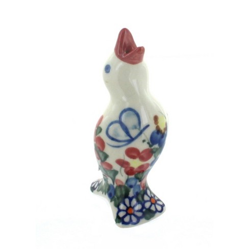 Blue Rose Polish Pottery Garden Butterfly Pie Bird : Target