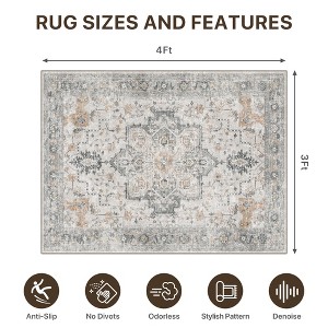 Abynow Medallion Distressed Persian Indoor Area Rug - 1 of 4