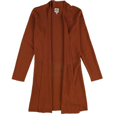 Anne Klein Womens Ribbed Cardigan Sweater