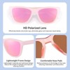 Attop Polarized Sunglasses for Men and Women, Retro Classic UV400 Protection Sunglasses, Pink - 2 of 4
