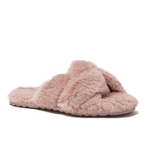 Women's Fluffy Slide House Slippers - 1 of 4