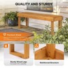 Karl Home | Light Brown Fir Wood Outdoor Bench - 4 of 4