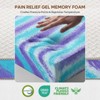 Bestier 3"/ 4" Plush Tencel Gel Memory Foam Mattress Topper With Washable Cooling Cover, Pain Relief & Breathable - 2 of 4
