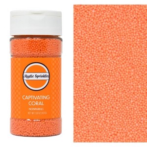 Mystic Sprinkles Captivating Coral Nonpareils 3.8oz Bottle - 1 of 4