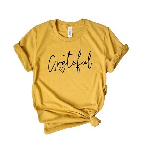 Simply Sage Market Women's Grateful Heart Short Sleeve Graphic Tee - 1 of 2