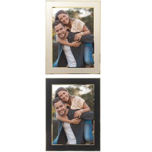 REGALWOVEN Home Room Modern Brushed Aluminum Real Glass Photo Frame - 1 of 4