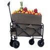 Grungis 3-in-1 Folding Wagon for Camping,Rolling Cart with All-Terrain Wheels,Dual-Layer Storage Beach Wagons for Camping Shopping - 2 of 4