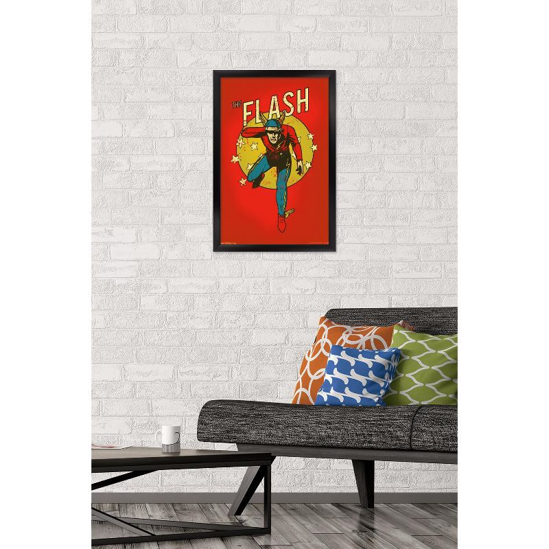 Trends International DC Comics - The Flash - VIntage Framed Wall Poster Prints, 2 of 7