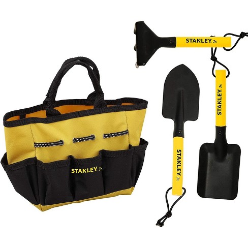 Red Tool Box USA Stanley Jr - 4-Piece Garden Hand Tool Set with Gloves for  Kids