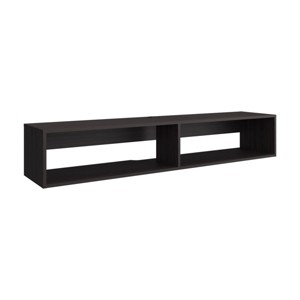 Syemin TV Stands and Consoles Simple TV Stand Two Spacious Shelves Fits Casual Living Bedroom Keeps Items Tidy, Black, 64.57"*17.72"*3.54" - 1 of 4
