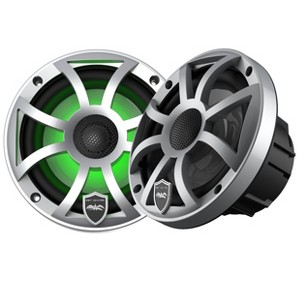 Wet Sounds REVO 6-XSS Silver Open XS Grille 6.5 Inch Marine LED Coaxial Speakers (pair) - 1 of 4