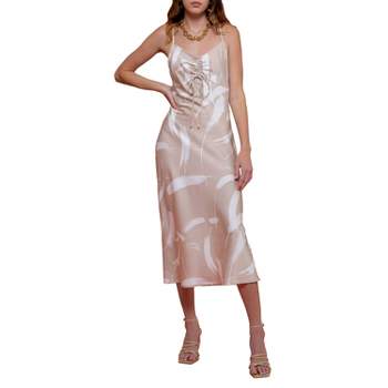 Women's Midi Slip Dress - A New Day™ Tan XS